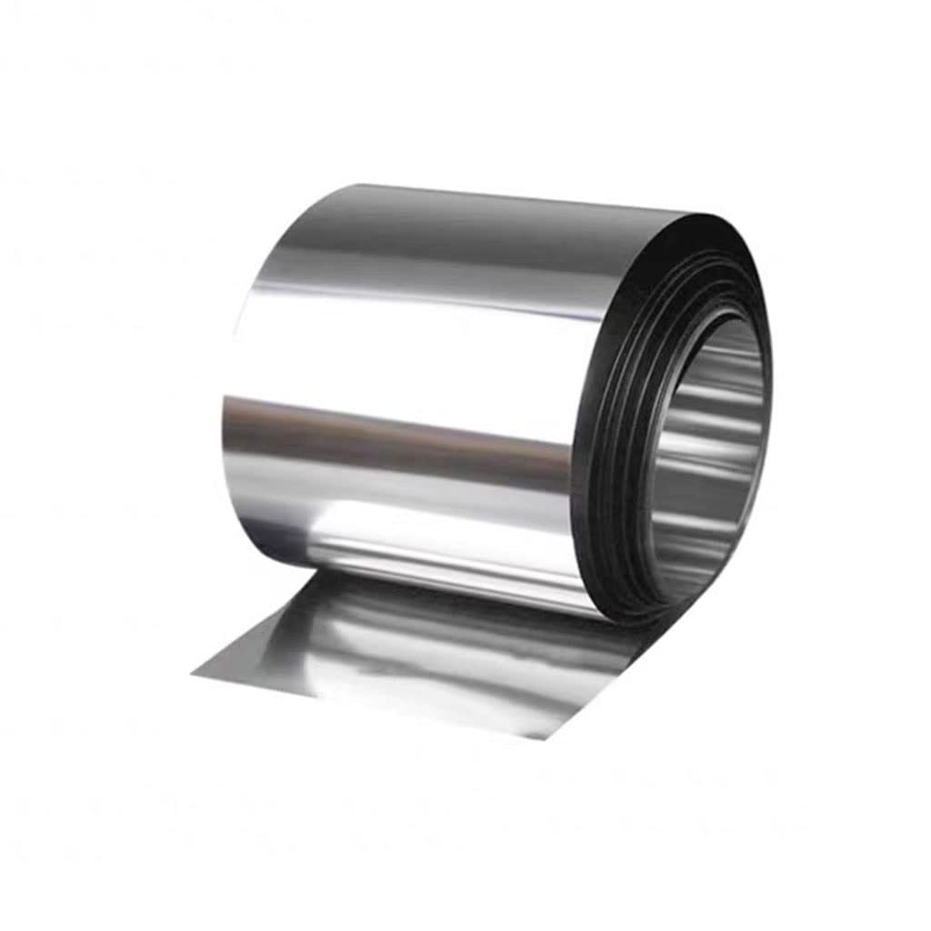 Rollos de lámina de cobre, Cinta de lámina zinc 99,% puro, color blanco azulado, 1 metro, 0,07-0,7 mm grosor, 50-150 ancho(0.6x150mm)