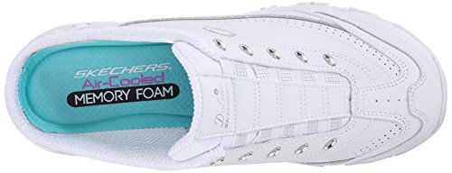 Skechers Sport Women's Bright Sky Fashion Sneaker, White/Silver, 7 M Us #TOP4