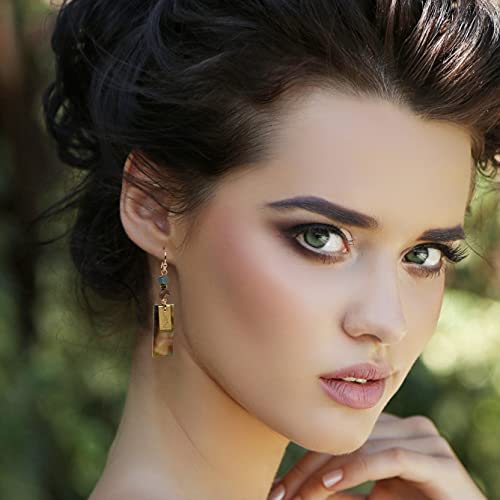 Artsy Circle Two Toned Gold And Silver Earrings For Women (3 Pack Shell & Faceted) #TOP2