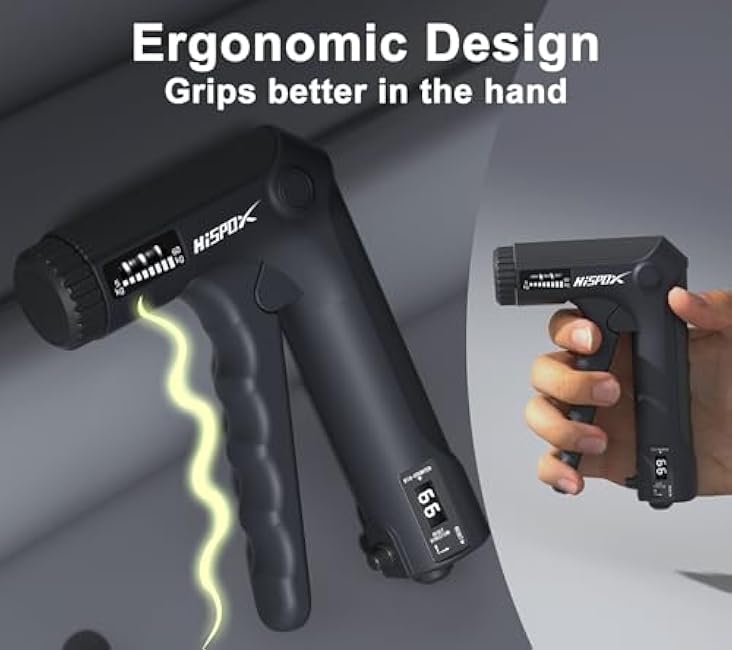 Grip Strength Trainer with Finger Exerciser, Adjustable Resistance, Forearm Strengthener Hand Gripper with Counting,Black