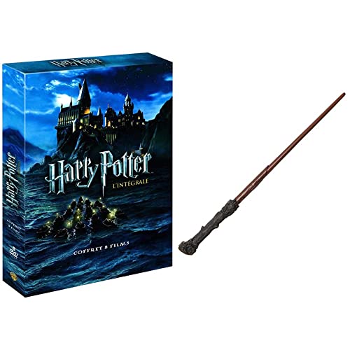 Harry Potter - Coffret Intégrale 8 Films [DVD] & Rubie’s - Harry Potter Officiel - Baguette luxe Harry Potter (Enfant),Multicolore,Taille unique
