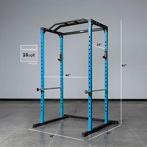 Rep Pr-1100 Power Rack - 700 Lbs Rated Lifting Cage For Weight Training (Blue Power Rack, No Bench) #TOP4