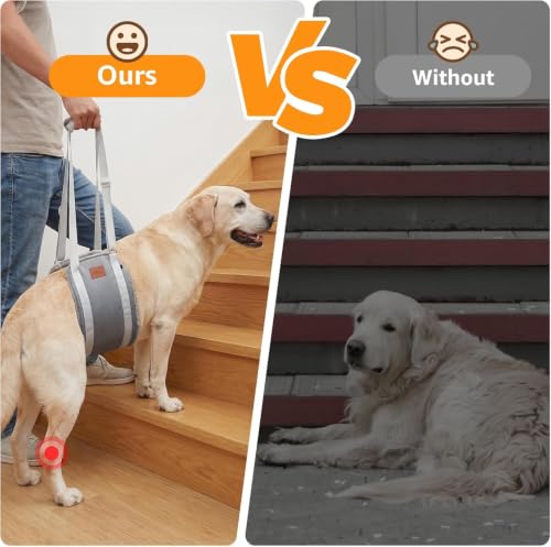Image of Adjustable Dog Sling for Large Dogs Hind Leg Support Weak Legs Mobility Aid