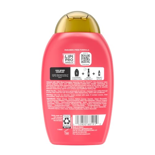 OGX Repair & Protect Bond Protein Repair Shampoo, Lightweight Hair Wash Cleanses & Targets Damaged Hair for Effective Bond Repair, Formulated without Parabens, 13 fl. oz - image 7
