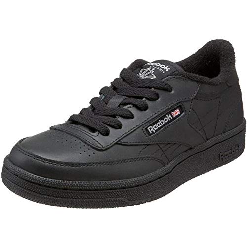Reebok Club C Classic Shoe (Big Kid), Black/Charcoal, 6.5 M US Big Kid