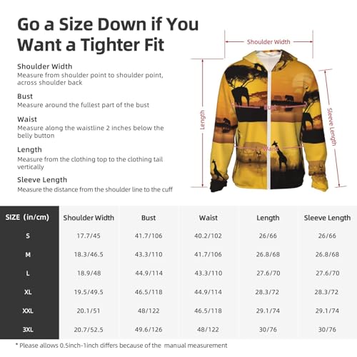 UPF 50+ Sun Protection Hoodie Rash Guard Long Sleeve Sun Shirt African grassland animals UV Shirt Full Zip Jacket2