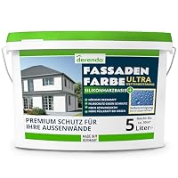 derendo Fassadenfarbe Weiss ULTRA Silikonharzfarbe aussen 5l – Ansicht 1