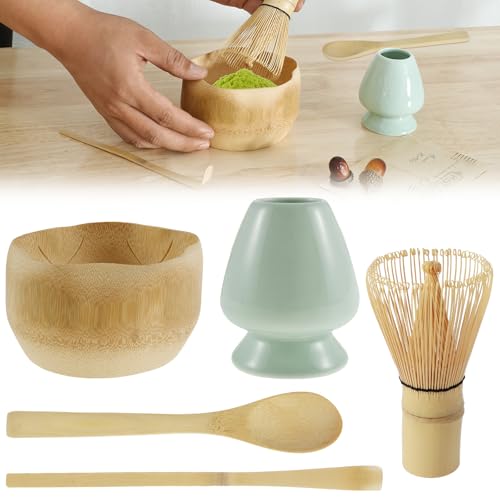 Set de té matcha japonés 5 piezas para principiantes miniatura 1
