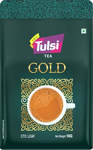 Image of Tulsi Gold Tea CTC Leaf 1kg - Premium Assam Chai Patti | Superior Tea Powder