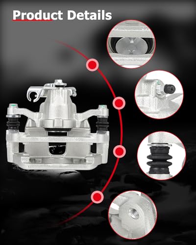 Image of cciyu 18B5398 Rear Right Brake Caliper With Bracket For Chrysler For Town & Country 2012-2016,For Dodge For Grand Caravan 2012-2020,For Ram For C /V 2013-2015,For Volkswagen For Routan 2012-2014