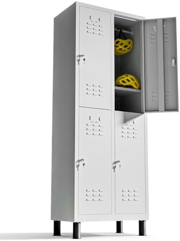 Lockers Locker Room. 180 x 65 x 40 cm Metal Lockers with 4 Doors ...