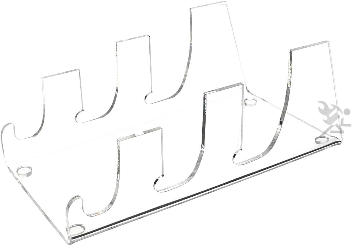 Parikshit Sublimation Clear Acrylic 3-Tier Plate Reck Dinnerware Display Stand Organizer for Kitchenware Plates Platters Setting Holder (3 Tier)