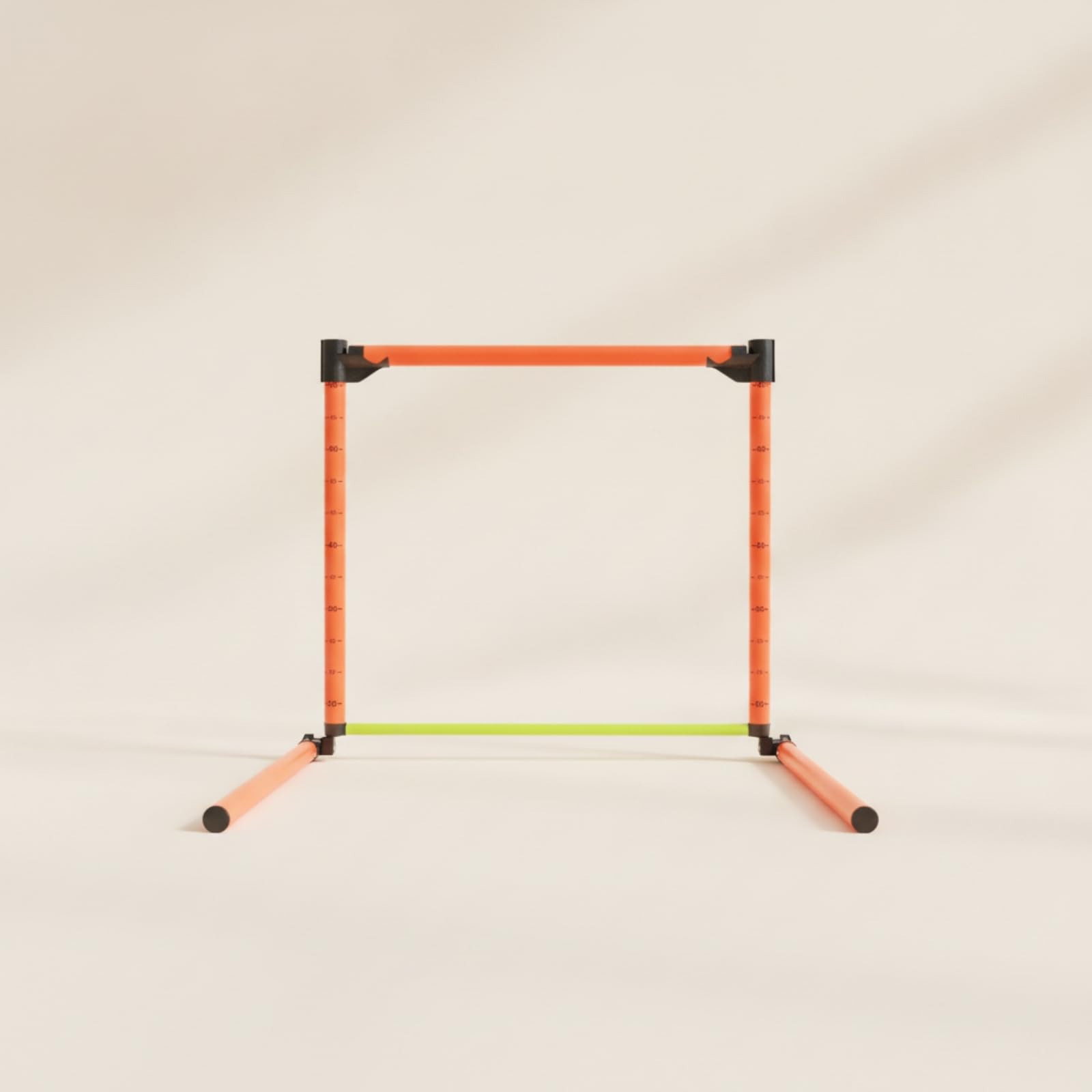 Gralara Valla Regulable PVC Estable Valla Salto Ajustable Ligera Obstáculos Entrenamiento para Entrenadores, Colegios, Verde Fluorescente, 10CM-60CM Ajustable