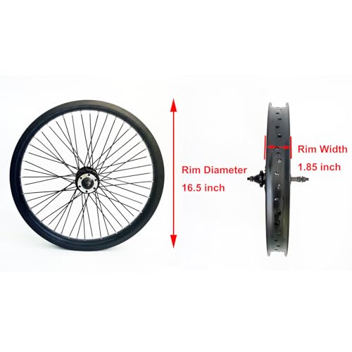 Image of 20 inch /26 inch x 1.85 inch Heavy Duty Bike Rim Wheel Set, 12 Gauge 48 Spokes Wheelset, Double Wall Aluminum Alloy Bicycle Wheels Rims (Front & Rear) Disc Brake
