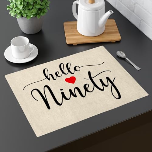 Sets de table en lin anniversaire 90 ans grand format 40x28.5 - 3