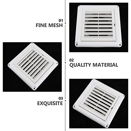 Cubierta de Rejilla de Ventilación para Extractor de Aire con Malla Contra Mosquitos, Montaje en Pared o Techo, Plástico Blanco miniatura 5