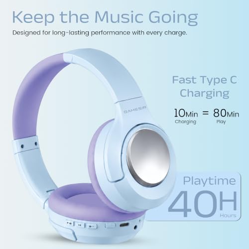 GameSir BeatXtra Pro V5.3 Blue Wireless Headphones - Image 4