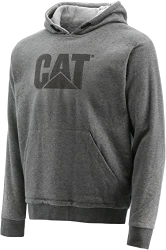 Caterpillar Unisex Trademark Lined Hoodie Dark Heather Size UK L EU Lge
