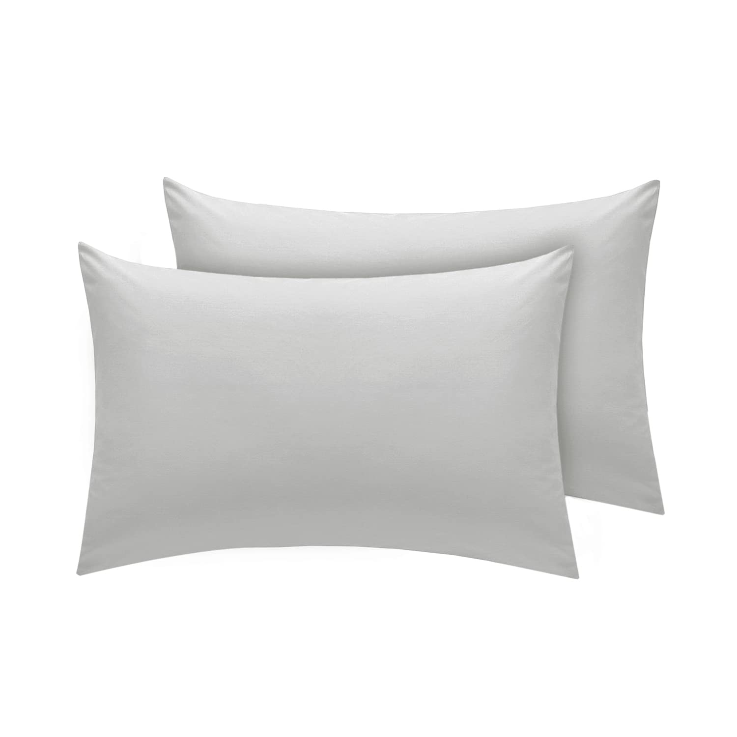 Dtex Homes Silver Divine Textiles Pair Of Polycotton House Wife Pillow Cases