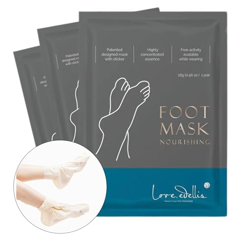 Love Edellis Korean Nourishing Foot Mask- Quick Moisturizing in Just 20 minutes of Use Free Activity Available While Wearing (3 Pairs)