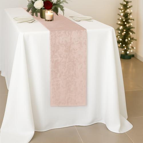 Chemin de table de banquet lot de 5 velours écrasé mariage décoration maison - 2