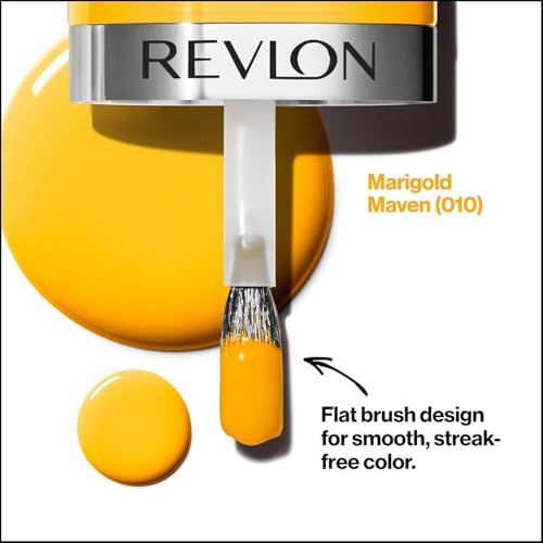 Image of REVLON Ultra HD Snap Nail Color, Natural Rich Glossy Polish, 100% Vegan Formula, No Base or Top Coat Needed, 010 Marigold Maven, 0.27 fl oz