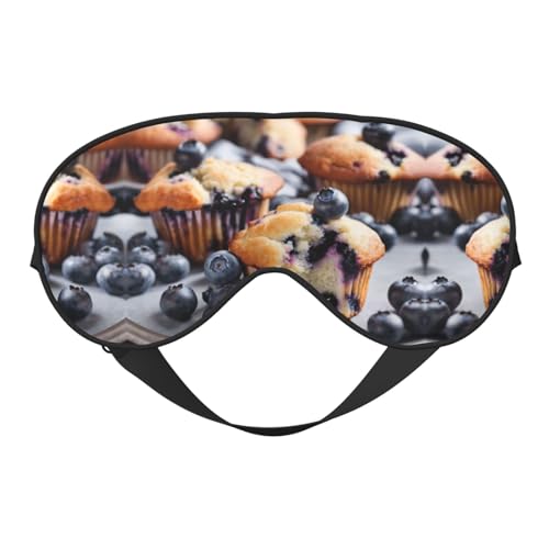 Blueberry Muffin 03 Masque de sommeil avec imprimé soyeux pour les yeux pour homme et femme pour voyage, sommeil et relaxation