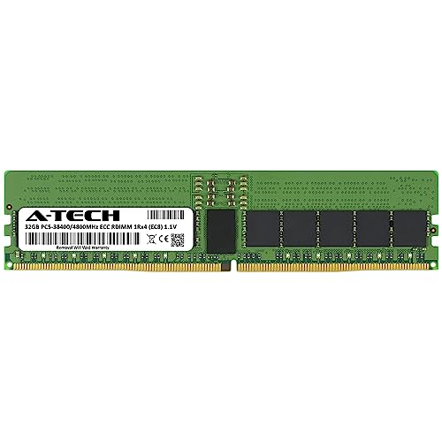 Image of A-Tech 32GB DDR5 4800MHz PC5-38400 ECC RDIMM 1Rx4 (EC8 10x4) Single Rank 1.1V ECC Registered DIMM 288-Pin Server RAM Memory Upgrade Module (A-Tech Enterprise Series)