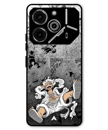 Image of Premium Anime 2 Case for Tecno Pova 6 Pro (Glossy Finish) Soft-Touch Metal TPU Back Cover, Shockproof, Designer, Aesthetic Mobile Phone Case