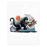 ステッカー ゴジラ 怪獣王 シール 防水 おしゃれ 人気 周辺 ノートパソコン パソコン スノボ スケートボード 荷物 スーツケース ギター 水筒 スマホケース スケボー カー 自転車 バイク ヘルメットなど用 萌えグッズ