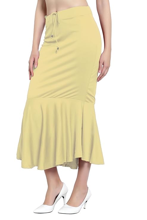 ss sanket synthetics Women's Soft Comfy Pleated Saree Silhouette I Saree Shapewear Flare Petticoat for Women, Lycra Cotton Blended, Petticoat, Skirts for Women, Shape Wear Dress for Saree-picture-42