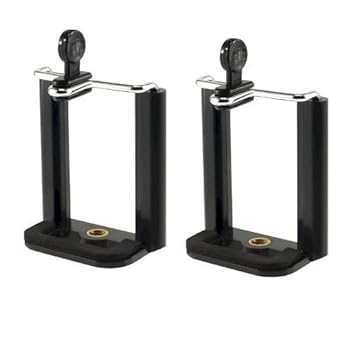 HUMBLE Clip Holder Camera Bracket Tripod Monopod Mount Adapter for Mobile Phone Tripod (Set of 2)