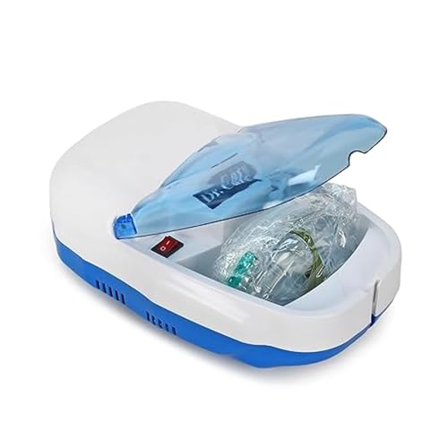 Image of MCP Healthcare Air Compressor Nebulizer | 6 Months Warranty | Complete Kit with Masks, Mouthpiece & Filters | With Low Noise & Storage for Adults & Kids (Blue & White)