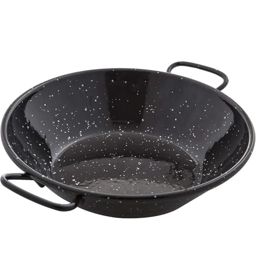 Garcima - Sartén Doble Honda Con Asas Esmaltada 50 cm.