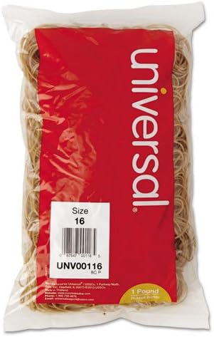Rubber Bands, Size 16, 2-1/2 x 1/16, 1900 Bands/1lb Pack-3 Pack