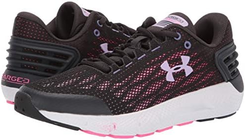 Under Armour Girl's Grade School Charged Rogue Sneaker, Jet Gray (100)/Jet Gray, 5 | Image 6