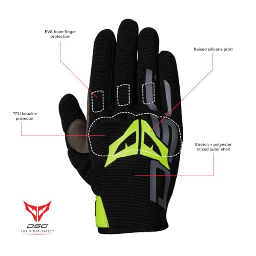 Image of DSG Alpha Air Glove-Black Red-(Size-S)