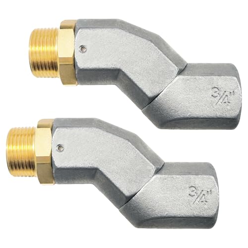 2PCS 3/4 Inch NPT Fuel Hose Swivel 360 Rotating Connector for Fuel Transfer Pumps Fuel Nozzles Water Diesel Gasoline