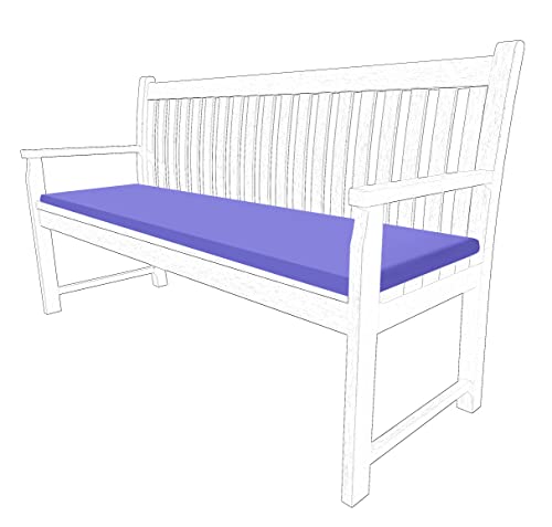 iSTYLE MODE BETTER HOME CHOICE 2 3 & 4 Seater Outdoor Garden Bench Cushion Water Resistant Patio Furniture Rectangle Bench Cushion Comfortable Seat Pad Soft Non-Slip Furniture Pad (Purple, 3 Seaters)