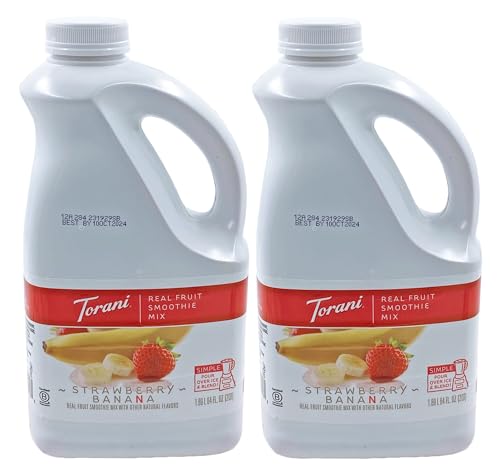Torani Real Fruit Smoothie Mix STRAWBERRY-BANANA 64oz (2 Pack) - image 1
