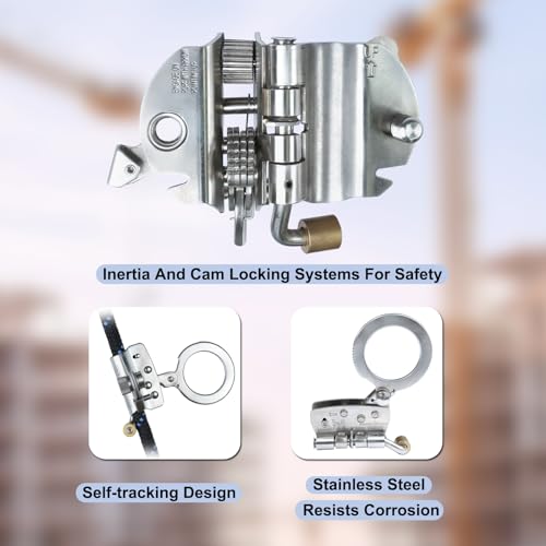 Image of Stainless Steel Anti Panic Trailing Rope Grab, for 5 /8 inch Rope Diameter Fall Protection