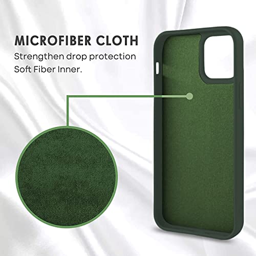 Image of NAFS Silicone Case Compatible with iPhone 14 | Camera Protect Microfiber Lining Cover | Case Cover for iPhone 14 (Pine Green)