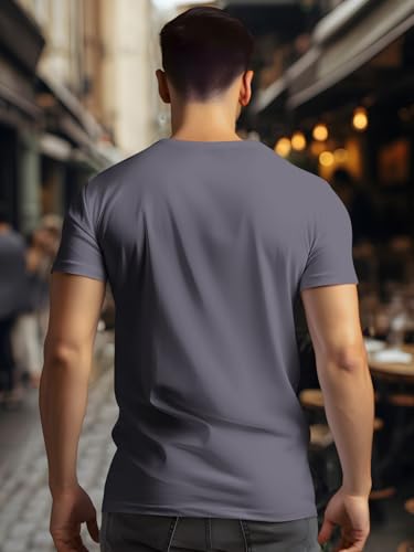 Image of BULLMER Trendy Printed Cotton Blend Crew Neck /Round Neck Half Sleeve Tshirt for Men- Pack of 2
