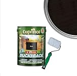 WALLPAPER EMPIRE Cuprinol Ducksback- Silver Copse : Shed & Fence Paint 5 Litre| Non Drip, Water Repellent and Frost Defence. Protection for 5 Years. Includes 4" Shed,Fence And Decking Roller (BLACK)