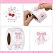 1000 Pcs Pink Bow Thank You Sticker 1.5 Inch Coquette Girly Aesthetic Decal Bowknot Adhesive Seal Label DIY Bow Sticker Roll for Wedding Baby Shower Birthday Party Decoration Favors Classroom Rewards
