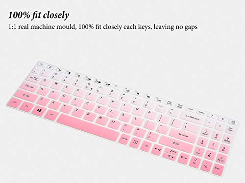 Keyboard Cover Skin For Acer Aspire 5 Slim Laptop 15.6” A515-55 A515-55T A515-55G A515-43 A515-44G A515-54 A515-54G,2022 Acer Aspire 3 A315-59 58 57 24P/Acer Aspire 5 Protective Skin-Gradual Pink #TOP2