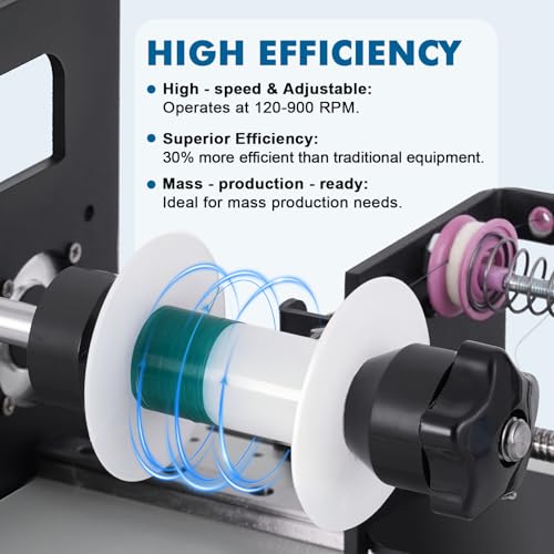 Epidioxi Automatic Winding Machine 900RPM Coil Winder Machine with Auto-Wire Alignment, Compatible with 18-46AWG Wire, Ideal for Coils, Fishing Lines, and Silk Threads by Epidioxi - Used condition - Image 2