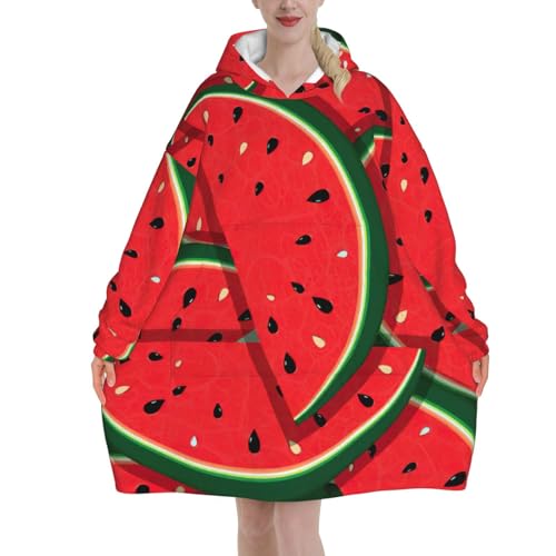 Couverture à capuche pastèque pour soirées canapé cocooning