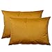 Funda cojin Paquete de 2: 40 x 60 cm - Funda Almohada Terciopelo Decorativa Fundas Cojines Modernas algodón Amarillo Mostaza Terciopelo