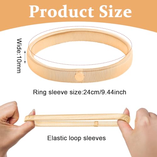 Image of GUSTAVE 1 Pairs Shirt Sleeve Garters, Stretchy Anti-Slip Armbands Sleeve Holder, Fashion Metal Bartenders Arm Garters for Men Women Fixing Long Sleeves